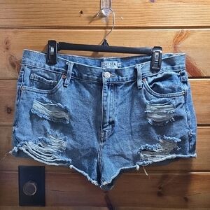 refuge Vintage Chelsea Distressed High Rise Denim Shorts Size 9 #summer 0335